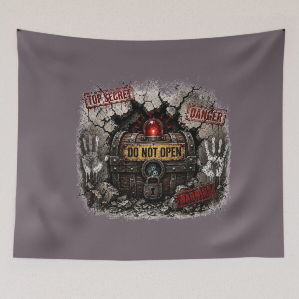 Item preview, Top Secret T-Shirt – Do Not Open Warning Graphic, Horror Grunge Style designed and sold by Aimetoi.