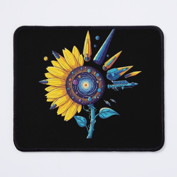 Item preview, Galactic Bloom: Interstellar Sunflower & Starships designed and sold by Dzblack.
