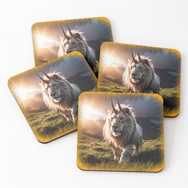 Item preview, Legendary lion with two unicorn horns designed and sold by Alan-David.