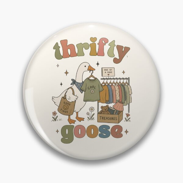 Item preview, Silly Thrifty Goose Vintage Stamp designed and sold by Neeshki.