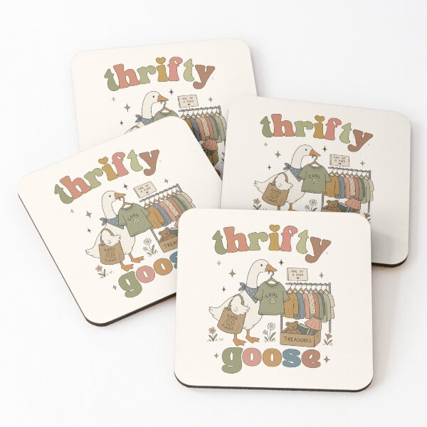 Item preview, Silly Thrifty Goose Vintage Stamp designed and sold by Neeshki.