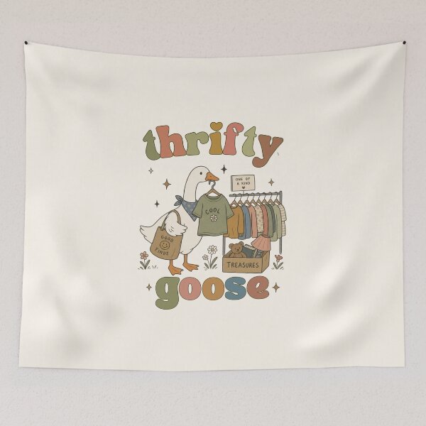 Item preview, Silly Thrifty Goose Vintage Stamp designed and sold by Neeshki.