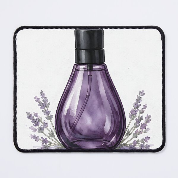 Item preview, Teardrop Perfume Bottle Watercolor Art - Purple Violet and Lavender designed and sold by LuminaArtRO.