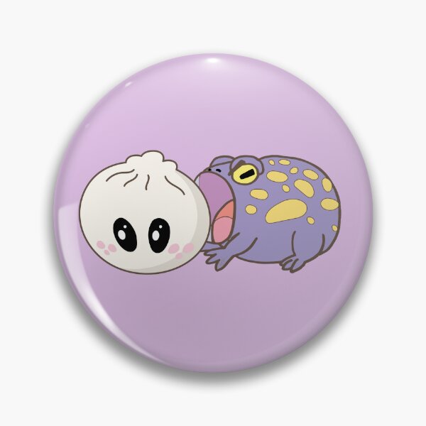 Item preview, Hungry Toad vs Giant Bao – Funny Frog Foodie Art designed and sold by SKETCHYANDGRAPHIC.