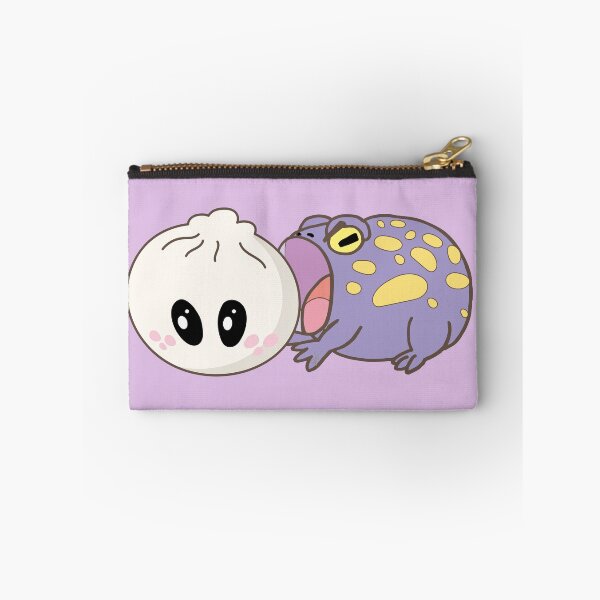 Item preview, Hungry Toad vs Giant Bao – Funny Frog Foodie Art designed and sold by SKETCHYANDGRAPHIC.