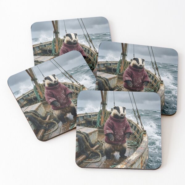 Item preview, Badger Is Hard-Bitten North Sea Fisherman designed and sold by Tridentulus.