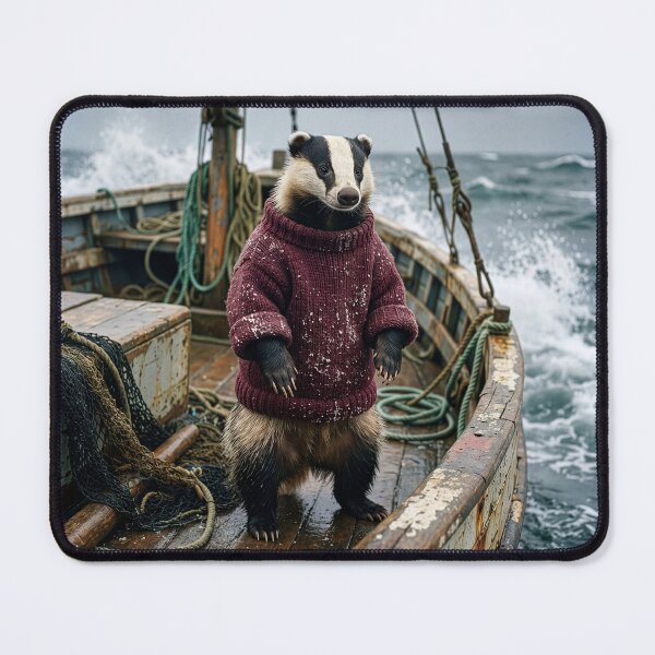 Item preview, Badger Is Hard-Bitten North Sea Fisherman designed and sold by Tridentulus.