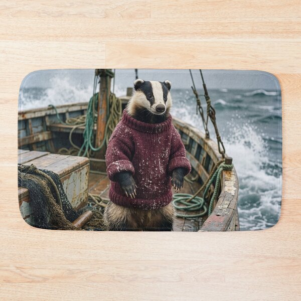 Item preview, Badger Is Hard-Bitten North Sea Fisherman designed and sold by Tridentulus.