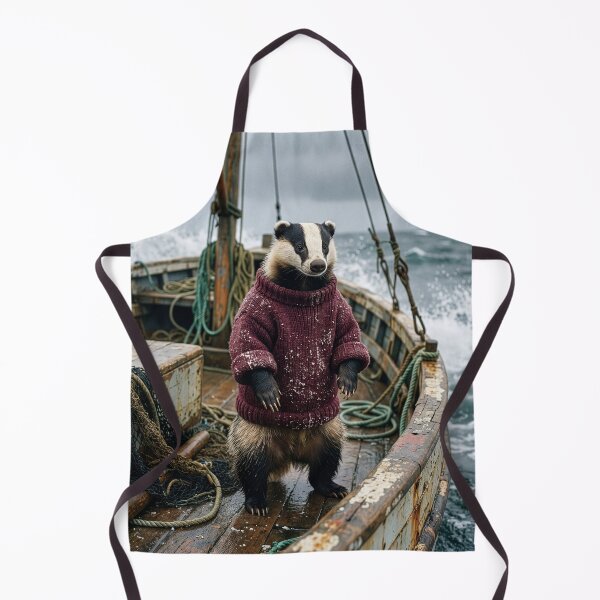 Item preview, Badger Is Hard-Bitten North Sea Fisherman designed and sold by Tridentulus.