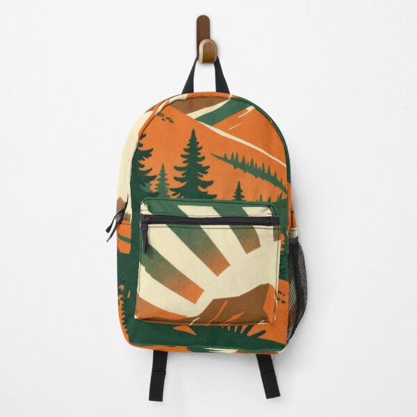 Item preview, Retro Mountain Sunrise Pine Forest Vintage Outdoor Art designed and sold by Fariks.