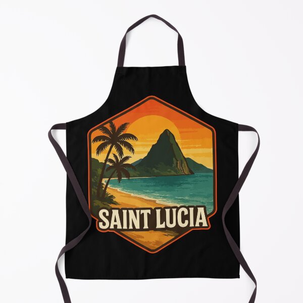 Item preview, Saint Lucia Caribbean Retro designed and sold by TomFrontierArt.
