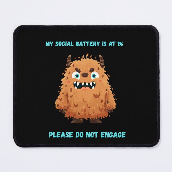 Item preview, Grumpy Monster Social Battery 1% Shirt – Funny Introvert Mood designed and sold by ContigoART.