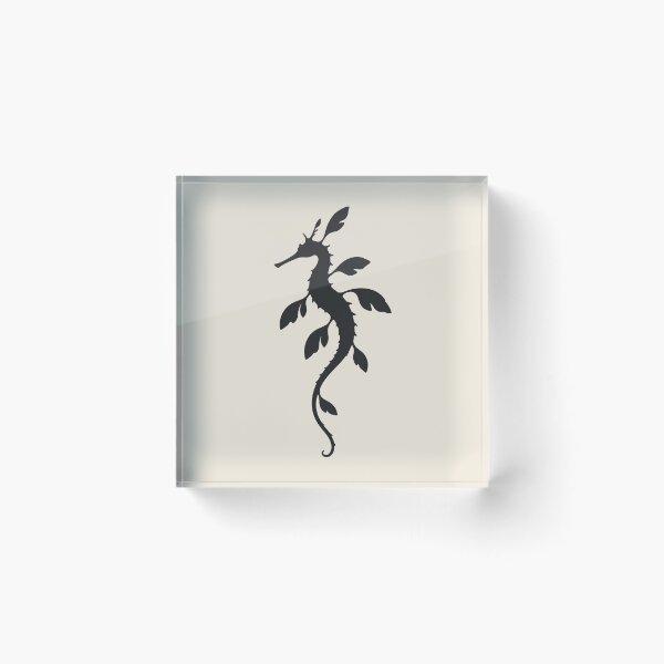 Item preview, Minimalist Dark Leafy Seadragon Silhouette designed and sold by Ombrya.
