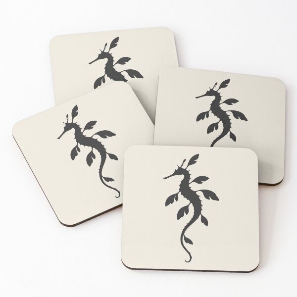 Item preview, Minimalist Dark Leafy Seadragon Silhouette designed and sold by Ombrya.
