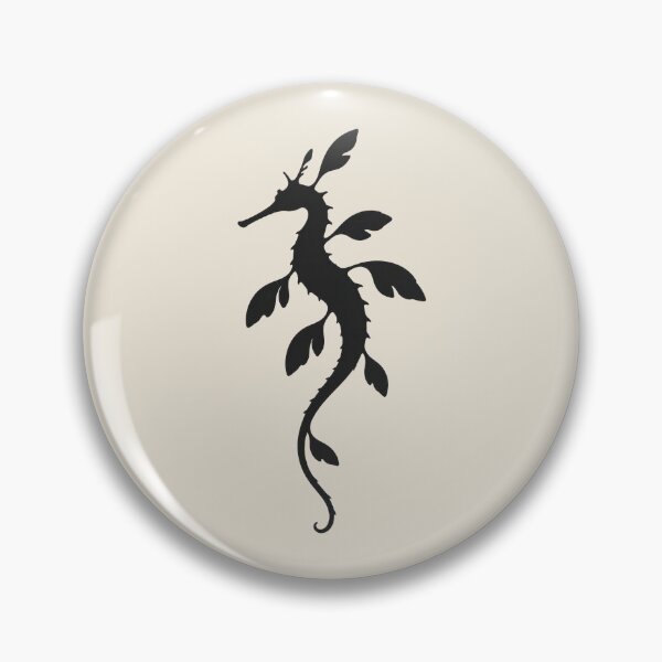 Item preview, Minimalist Dark Leafy Seadragon Silhouette designed and sold by Ombrya.