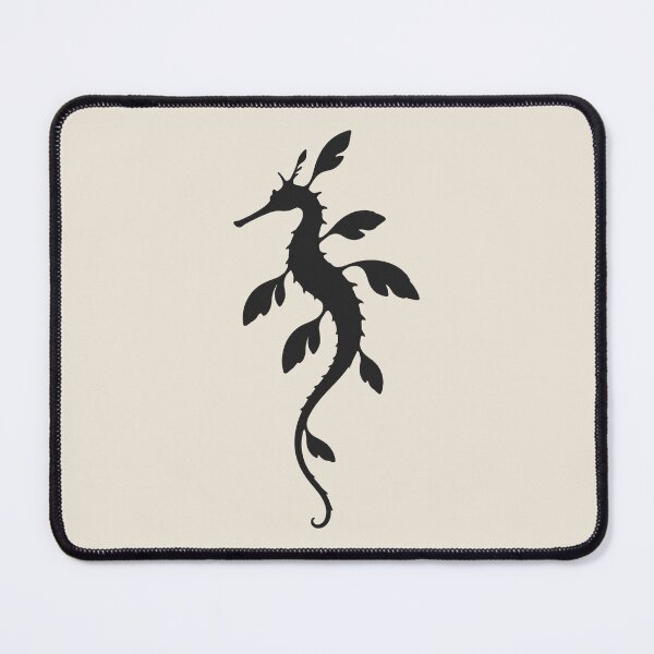 Item preview, Minimalist Dark Leafy Seadragon Silhouette designed and sold by Ombrya.