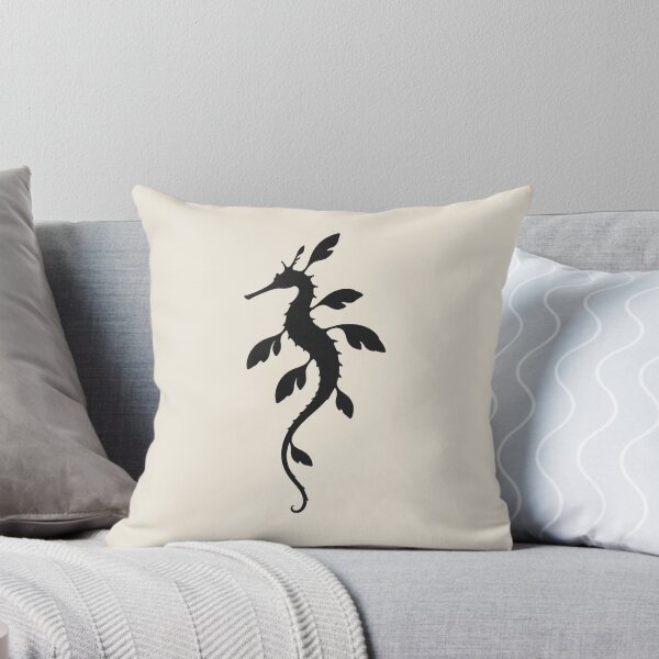 Item preview, Minimalist Dark Leafy Seadragon Silhouette designed and sold by Ombrya.