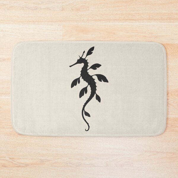 Item preview, Minimalist Dark Leafy Seadragon Silhouette designed and sold by Ombrya.