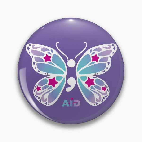 Item preview, Semicolon Butterfly (White) designed and sold by AIDcares.