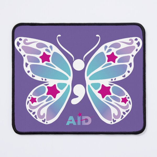 Item preview, Semicolon Butterfly (White) designed and sold by AIDcares.
