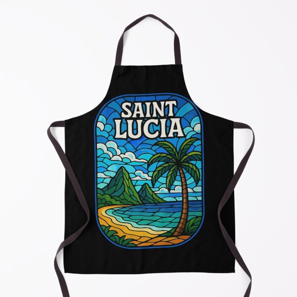 Item preview, Saint Lucia Caribbean Stained Glass Travel designed and sold by TomFrontierArt.