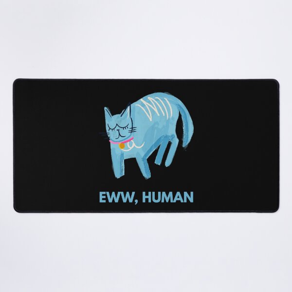 Item preview, Funny Cat Lover – Sarcastic “Eww Human” Blue Cat Meme designed and sold by ContigoART.