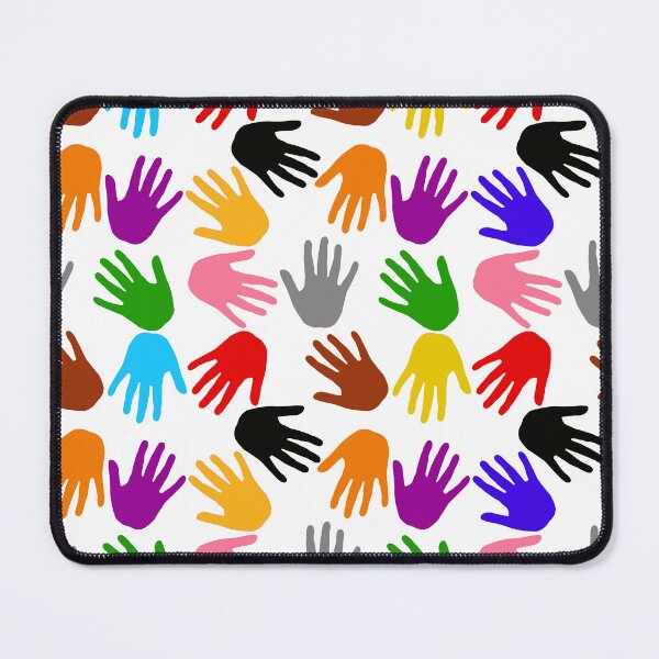 Item preview, White Colorful Handprints Pattern Design  designed and sold by PatternTitan.