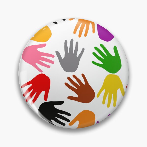 Item preview, White Colorful Handprints Pattern Design  designed and sold by PatternTitan.