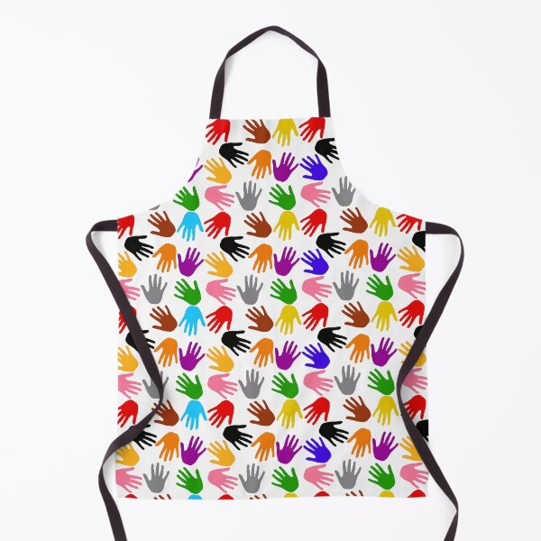 Item preview, White Colorful Handprints Pattern Design designed and sold by PatternTitan.