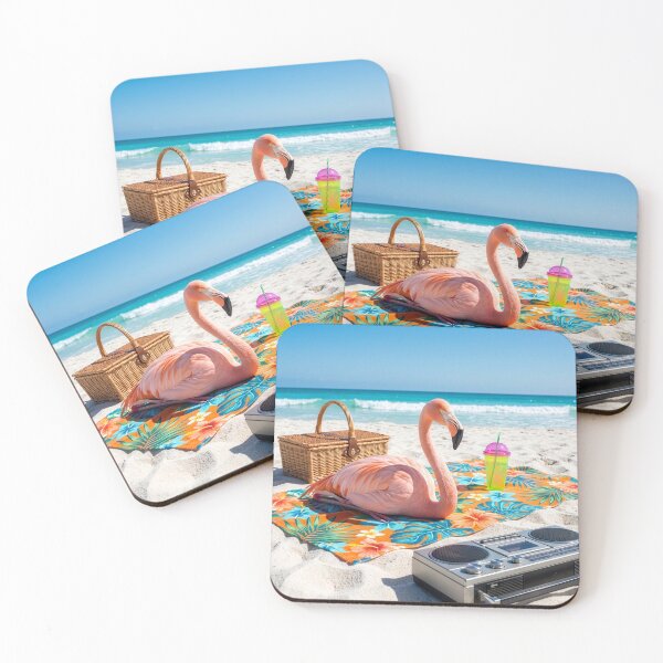 Item preview, Flamingo Lives the Beach Life designed and sold by Tridentulus.