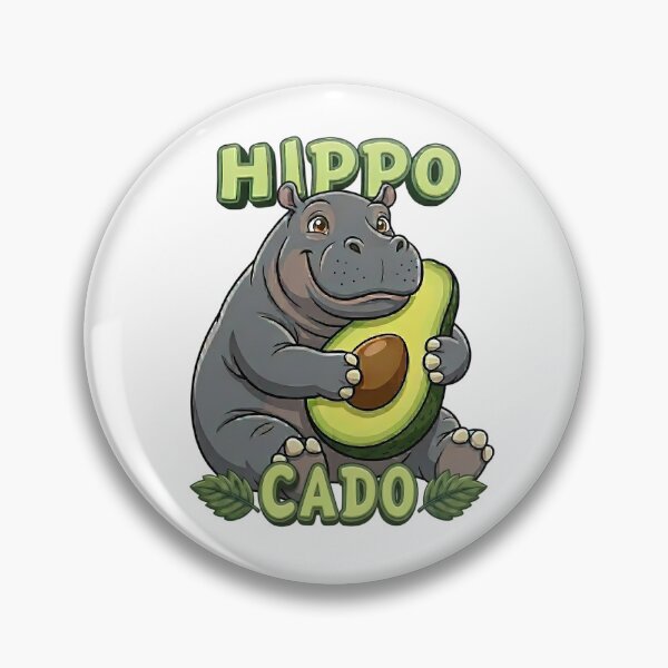 Item preview, Hippopotamus and Avocado - Food Animal Combinations designed and sold by Art-Arcade6.