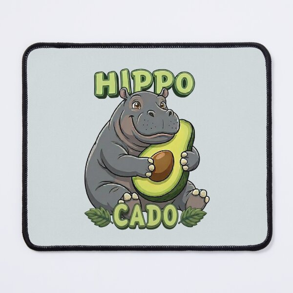 Item preview, Hippopotamus and Avocado - Food Animal Combinations designed and sold by Art-Arcade6.
