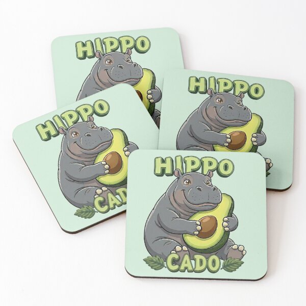 Item preview, Hippopotamus and Avocado - Food Animal Combinations designed and sold by Art-Arcade6.