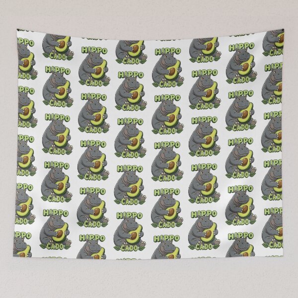 Item preview, Hippopotamus and Avocado - Food Animal Combinations designed and sold by Art-Arcade6.