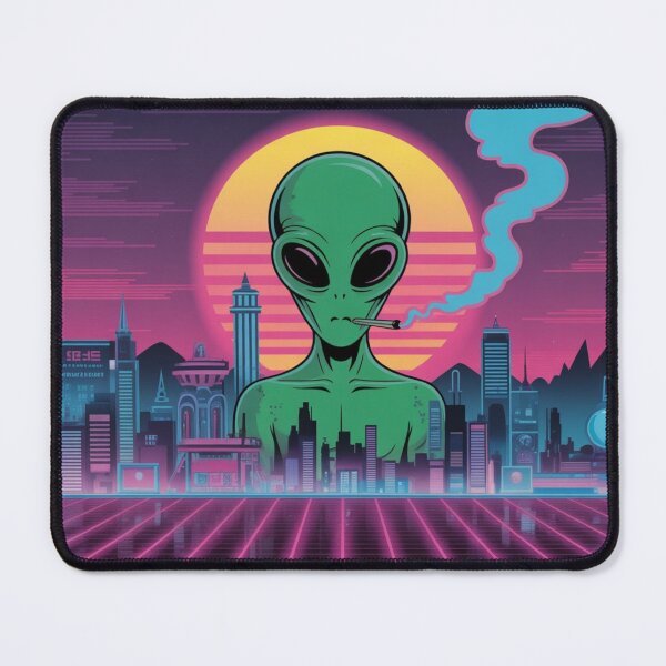 Item preview, Smoking Alien UFO designed and sold by ALL ART .