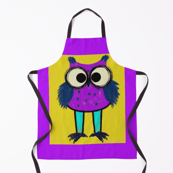 Item preview, Cute Wide-Eyed Purple Owl Stares Into Your Soul designed and sold by ZunZunArt.