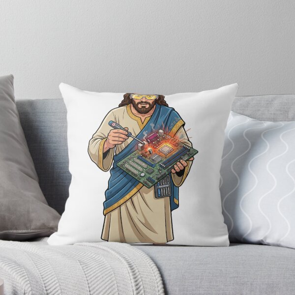 Item preview, Jesus Fixing Computer designed and sold by J&K.