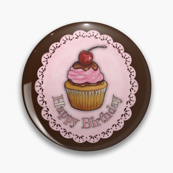 Item preview, Copy of Happy Birthday Cupcake on Pink Doily No. 2 designed and sold by JoyfulWhimsy.