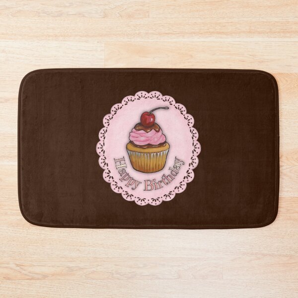 Item preview, Copy of Happy Birthday Cupcake on Pink Doily No. 2 designed and sold by JoyfulWhimsy.