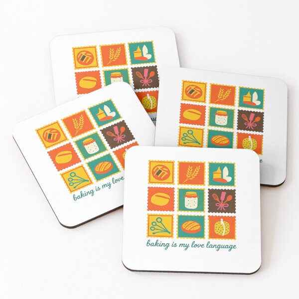 Item preview, Baking is My Love Language — Retro Postage Stamp Bread and Pastry Art designed and sold by Colorful-Garden.