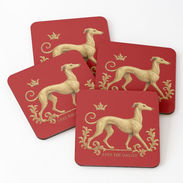 Item preview, Free the Galgo - Embroidery No01 designed and sold by GALOGO – Art for Sighthounds & Animal Welfare.