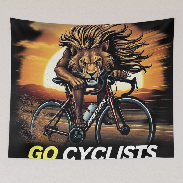 Item preview, Go Cyclists Aggressive Lion Cycling T-Shirt designed and sold by Tama-sirth.