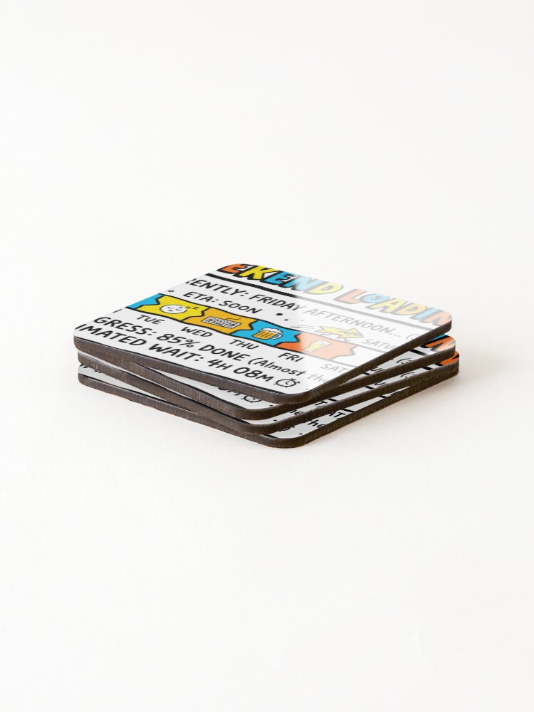 Thumbnail 4 of 5, Coasters (Set of 4), Weekend Loading… designed and sold by PabloPlace.