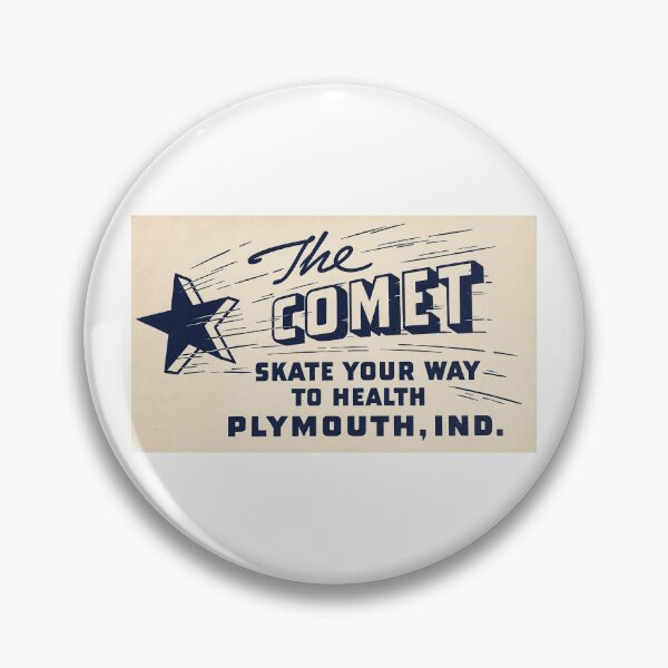 Item preview, Comet Roller Rink Plymouth Indiana Roller Skating Rink Sticker Decal Label Design 2 designed and sold by tislord.