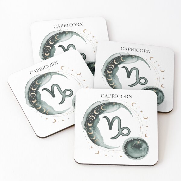 Item preview, Capricorn Zodiac Watercolor Celestial Art – Boho Astrology Design designed and sold by Cool-cat-art.