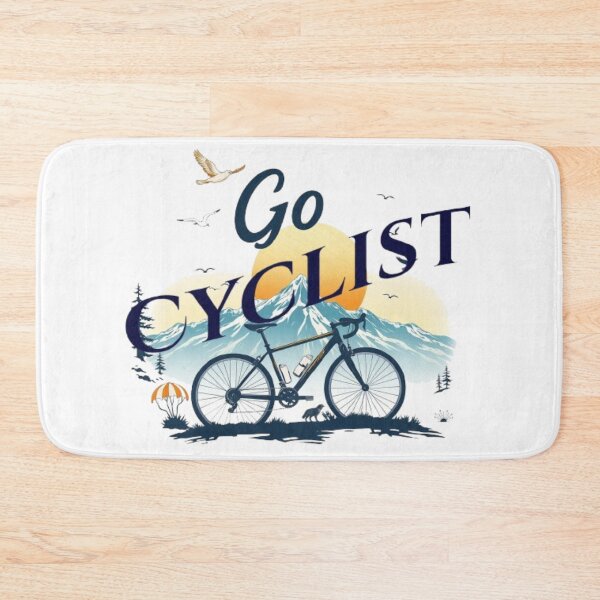 Item preview, Go Cyclist ! Vintage Mountain Bicycle graphic Art designed and sold by Tama-sirth.