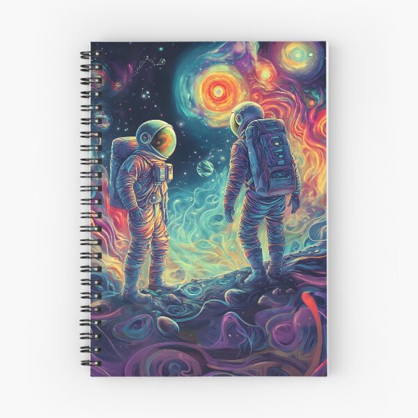 Item preview, Psychedelic Astronauts in a Swirling Cosmic Nebula designed and sold by LuminousFoundry.