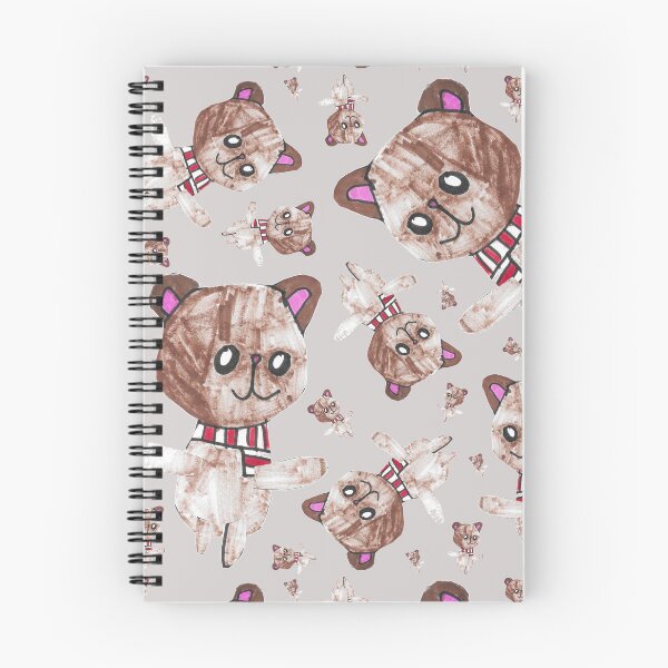Item preview, Cosy Bear In Striped Scarf Pattern Art designed and sold by nimbfeja.