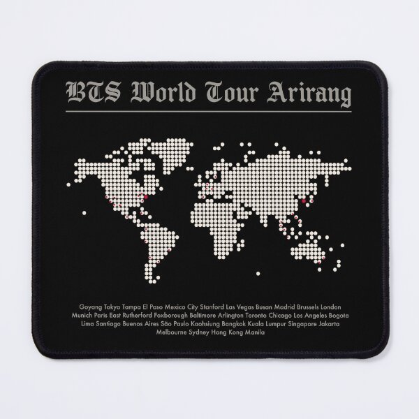 Item preview, BTS ARIRANG - bts world tour 2026 world map - beige and red designed and sold by moteesshop.