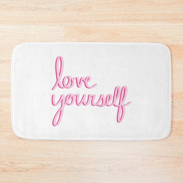 Item preview, Love Yourself Pink Script Cursive Romantic Hand Lettering Aesthetic designed and sold by Nesstitches.